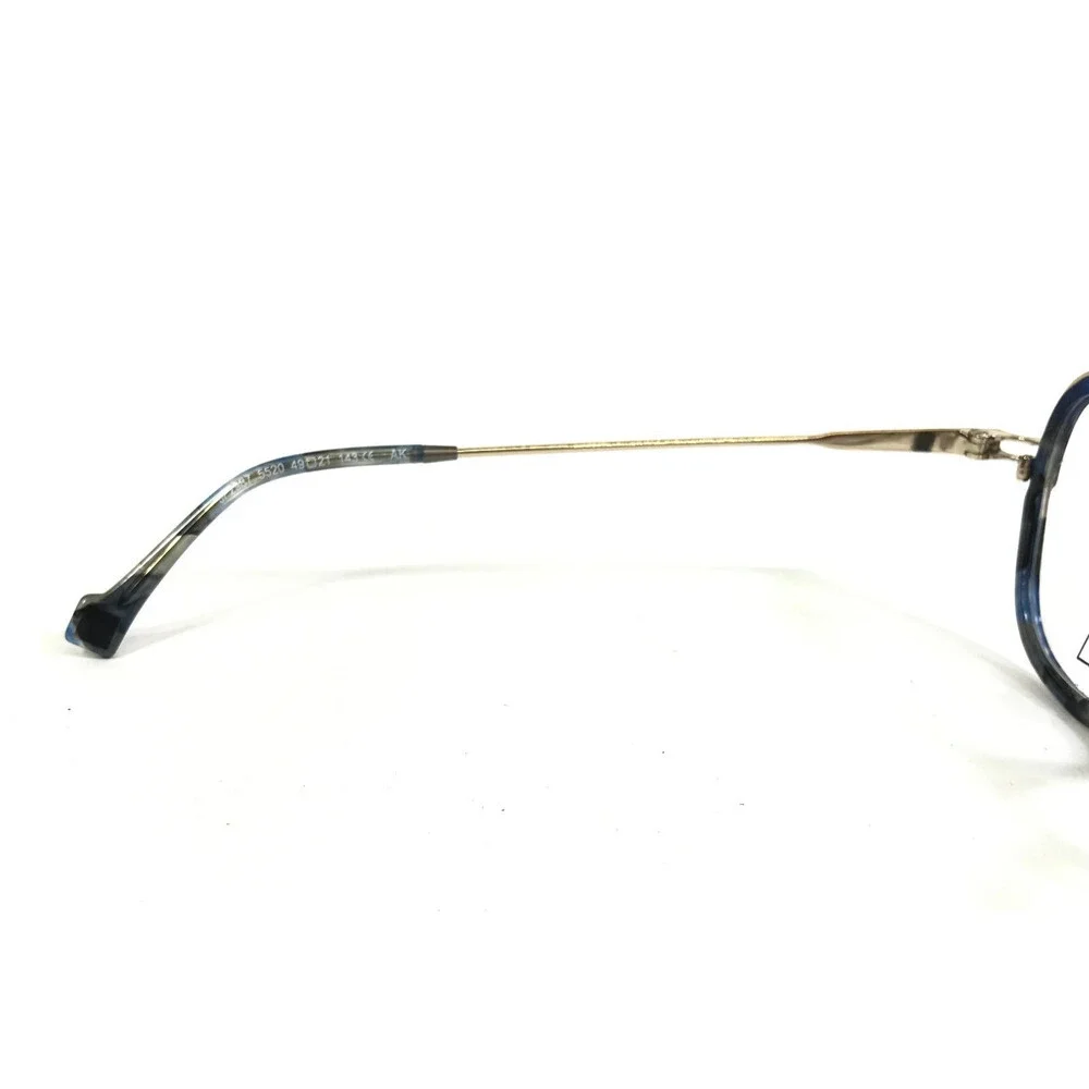 J.F. Rey Eyeglasses Frames JF2987 5520 Blue Brown Marble Gold Full Rim 49-21-143